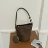Bolsa balde fosca estilo coreano, nova bolsa de ombro de camurça outono 2026, bolsa de ombro única trendy do Instagram