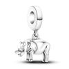 Diseño Original Cobre Chapado Plata 925 Accesorios con Cuentas DIY Lindo Animal Pulsera Collar Colgante Regalo Modelo Caliente Transfronterizo