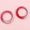 Anillo de llavero con cierre de resorte pintado en spray de aleación, cuenta retorcida en forma de corazón redondo, accesorio de gancho de cuentas hecho a mano para DIY