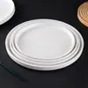 Plato de melamina creativo, plato blanco para carne, plato redondo plano comercial, plato para pastel, plato de postre, plato occidental