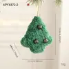 Colgante de Tela de Felpa con Borde Crudo Rojo Americano Transfronterizo Colgante de Árbol de Navidad con Borde Blanco Estrella Campana Muñeco de Dibujos Animados