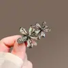 Exquisito Pasador de Flor de Cristal para Mujer 2025 Nuevo de Gama Alta Elegante Pinza para Flequillo Lateral Pinza de Pelo de Moda Pinza de Pato