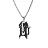 Joyas Lele Transfronterizo Acero Inoxidable Samurai Negro Gatito Colgante Lindo Dibujos Animados Cadena de Clavícula Gatito Regalo para Mujeres