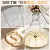 Lámpara de Techo para Dormitorio, Estilo Francés de Lujo Ligero, Calabaza Perla Cristal, Lámpara para Estudio de Dormitorio Principal, Iluminación para Habitación Protección Ocular, Luminarias Zhongshan 055L