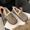 Zapatos de Estudiante Femeninos Boken Nuevos de Ins Súper Populares Versátiles para el Festival de Primavera de 2025 Retro de Una Pierna Suela Suave Antideslizantes Cálidos