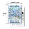 Compra direta transfronteiriça pôster para colorir livro de colorir exploração oceânica livro de desenho infantil álbum de rabiscos divertido com tema oceânico