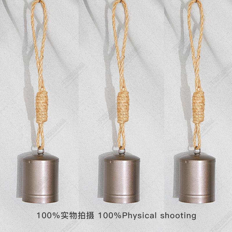 单个铁皮筒麻绳铃铛009