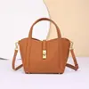 Bolso de mano de mujer más vendido transfronterizo, bolso de mano de lujo ligero, nuevo bolso tipo cubo de piel de vaca de capa superior para mujer, bolso tipo cesta de cuero genuino cruzado