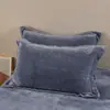 Fundas de Almohada de Terciopelo Coral de Invierno, un Par de 48X74Cm Gamuza Cálidas y Engrosadas Funda de Almohada Individual Grande Terciopelo de Felpa