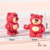 Acessórios de resina desenho animado tridimensional morango urso mão faça você mesmo creme cola capa de celular remendo micro paisagem decoração