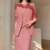 Traje de talla grande traje traje de mujer primavera y otoño chica gordita adelgazante holgado casual para ir al trabajo ropa de negocios traje elegante traje de dos piezas para mujer