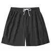 2024 Novo Verão Treino Seda Gelada Solto Versátil Moda Casual Confortável Esporte Calça Casual Lisa de Cinco Pontos