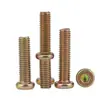 Herrajes para Muebles Color Zinc Cabeza Plana Redonda Toma Hexagonal Tornillos Tornillo de Unión para Muebles Accesorios M6M8*12*100