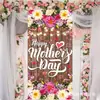 Cortina de Porta Decorativa para Festa de Dia das Mães Feliz Transfronteiriça Adereços de Fotografia Pano Pendurado