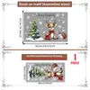 Adhesivos navideños transfronterizos con varios diseños de renos navideños y copos de nieve, adecuados para decorar ventanas, puertas de cristal y hogares; Calcomanías de ventana electrostáticas