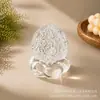 Adorno de Nogal de Vidrio Colorido con Base Giratoria de Cristal, Decoración de Nogal, Objeto de Mano para el Ocio, Decoración del Hogar