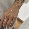 Pulseiras de Dedo Empilhadas em Camadas Estilo Europeu e Americano Ins, Pulseira de Dedo Integrada Colorida da Moda Flor de Zircônia Olho Grego