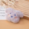 Urso de Desenho Animado Boneca Recheada com Algodão Acessórios Faixa de Cabeça de Veludo Baole Tricotado Material Broche de Pelúcia DIY Chaveiro Pendente