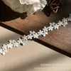 Em estoque Novo Lolita Bordado Solúvel Em Água Lace Leite Seda Único Lado Flor Onda Lace Lace Código De Barras