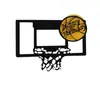 Bandeirinha e Topper de Bolo, Aro de Basquete Slam Dunk, Decoração de Mesa de Sobremesa com Tema de Basquete, Decoração para Assar Bolo