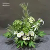Arreglos Florales de Boda Estilo Bosque, Macetas Colgantes, Flores de Seda, Decoraciones de Pasillo, Decoraciones para la Ceremonia de Entrega del Coche de Boda, Escaparates, Plantas Verdes