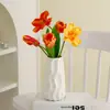 Vaso de Cerâmica Ondulado Simples e Criativo Shumen Ornamentos para Arranjo de Flores de Sala de Estar em Casa Vasos Hidropônicos Decorativos de Alta Qualidade