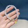 Pulsera de Mariposa de Piedra Solar combinada con Luz de Luna Blanca, Pulsera de Diseño Nicho Dulce y Versátil para Mujer, Suministro para Transmisión en Vivo