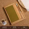 Cuaderno Patchwork de Posos de Café Ecológico Transfronterizo A5 Cuaderno de Negocios de Corcho Regalo Corporativo con Logo Personalizable