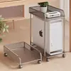 Soporte de Chasis de Hierro Estante de Almacenamiento de Doble Capa Extraíble Estante para Colocar la Impresora junto al Escritorio Soporte para el Host de la Computadora