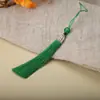 8cm Tampa Prateada Pequeno Borlado de Miçangas Fio Fino Seda de Gelo Poliéster Franja de Borlas Hanfu Lanterna Sachê Pingente Acessórios DIY