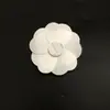 Punto Doble C Blanco Pequeño Aroma Forma Artificial Camelia Caja de Regalo Empaque Joyería Flor Cinta Cinta Tejida Hecho a Mano