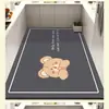 Tapete de piso para cocina de lodo de diatomeas, antideslizante, resistente al aceite, lavable, alfombra absorbente, 6 tapetes nuevos para pies, cobertura completa