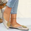Comercio electrónico transfronterizo, talla grande, nueva colección primavera/otoño 2026, punta poco profunda, punta fina, mocasines de moda y versátiles para mujer, suela plana, zapatos de suela blanda