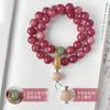 Precio al por Mayor Popular Salsa de Ciruela Negra Cuentas Redondas Pulsera Bodhi Estilo Nacional Doble Círculo de Mano Versátil Disco Cuentas de Buda para Jugar Pulsera
