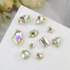 Acessórios para Nail Art, Strass de Formato Irregular, Strass Multifacetados com Base Pontuda Tipo Ninho de Pássaro, Diamantes de Alto Brilho, Itens Populares Online, Strass Quadrado Grosso Amarelo Pelo de Ganso K9