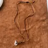 Nuevo Colgante Pequeño Nomad Cuelga Collar Diseño Japonés de Nicho Estilo Étnico Retro de Gama Alta Cadena Tejida de Lana