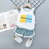 Ropa Infantil 2024 Verano Nuevo Traje Chaleco Infantil Algodón Puro Comercio Exterior Bebé Sin Mangas Shorts Estilo Coreano Ropa para Niños