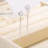 Brincos de Novo Estilo para Mulheres, Alto Padrão, Luxo Leve, Compactos, Exquisitos, Versáteis, Brincos Geométricos de Zircônia para o Dia a Dia para Mulheres
