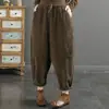 Calça Harem de Veludo Cotelê Feminina, Novo Estilo Outono/Inverno 2023, Caimento Solto, Emagrecimento, Forrada com Fleece, Grossa, Perna Reta, Calça Jogger Esportiva Casual