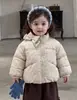 Ropa para Niñas Estilo Dulce Chaqueta Acolchada de Algodón Invierno Nueva Chaqueta Acolchada Floral para Niños Top Grueso Cálido para Bebé Niña