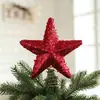 Nuevo Polvo Pegajoso Transfronterizo Estrella de la Punta del Árbol de Navidad Estrella Explosiva Estrella de Cinco Puntas Decoraciones Navideñas Diseño de Escena Navideña