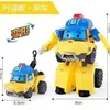 Juguete Robot Jefe de Policía Camión de Bomberos Juguete para Niños Coche Transformable Set Polly Coche de Policía Roy Fuego