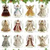 Bestseller transfronterizo Ángel Bohemio Ángel de Navidad plano 2D adorno colgante de ángel de madera para árbol de Navidad