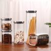 Frasco de Vidrio Cuadrado de Acero Inoxidable Sellado a Prueba de Humedad Frasco de Almacenamiento Frasco para Almacenar Granos Frasco para Almacenar Nueces