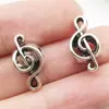 Símbolos de Instrumentos Musicales de Plata Antigua Colgante Retro Joyería de Aleación Colgante Accesorios para Pulsera Collar Llavero DIY