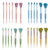 Versión Mini Transfronteriza de Set de Maquillaje de 6 Piezas, Pincel para Sombras de Ojos de Cerdas Suaves, Pincel para Rubor, Herramientas de Belleza Portátiles para Principiantes
