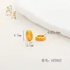 Areia de Lua Simples Padrão Martelo Dourado Espaçador Encaixável Padrão Espiga de Trigo Padrão de Pneu Espaçador de Conta de Abóbora Conta Espaçadora Anel de Corrida Acessórios DIY Base de Contas Soltas