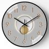 Reloj Moderno Sencillo Reloj de Pared Sala de Estar Arte Popular Reloj Silencioso Moda Luz y Sombra Decoración Personalizada Piedra Huang Shihua