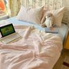 Juego de Edredón de Verano de Cuatro Piezas Edredón para Aire Acondicionado Edredón Fresco Estilo Dormitorio Juego Doble de Tres Piezas Edredón Delgado de Verano Lavable a Máquina a