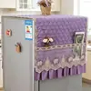 Veludo pele de pêssego capa de tecido para geladeira de porta dupla porta única capa de proteção superior para micro-ondas forno